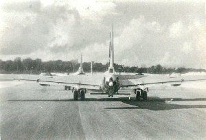 Aircraft of the 315th Bomb Wing, rear view of the B-29B